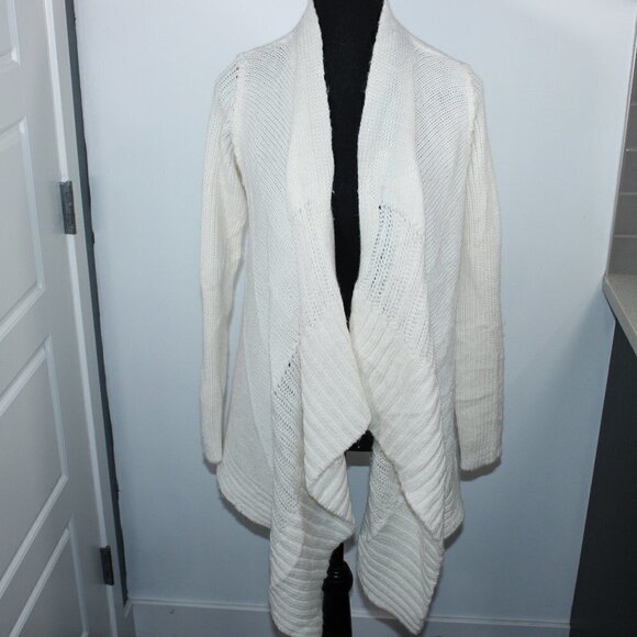 3/$30 Ever New Melbourne Cream Open Cardigan Chunky Weave Size XS - Picture 1 of 4